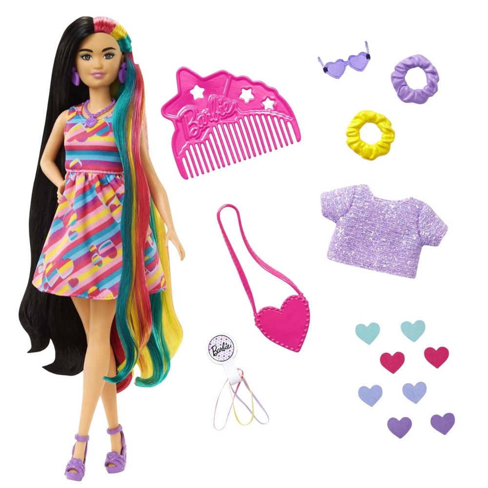 HCM87 barbie totally hair boneca cabelo colorido na Americanas