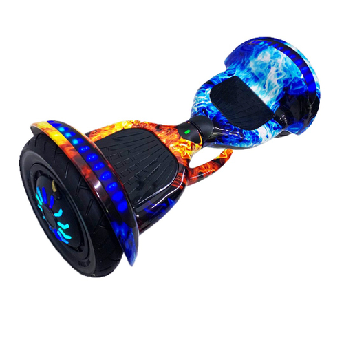 Hoverboard Skate Elétrico 6.5'' Fogo e Água com LED e Bluetooth em