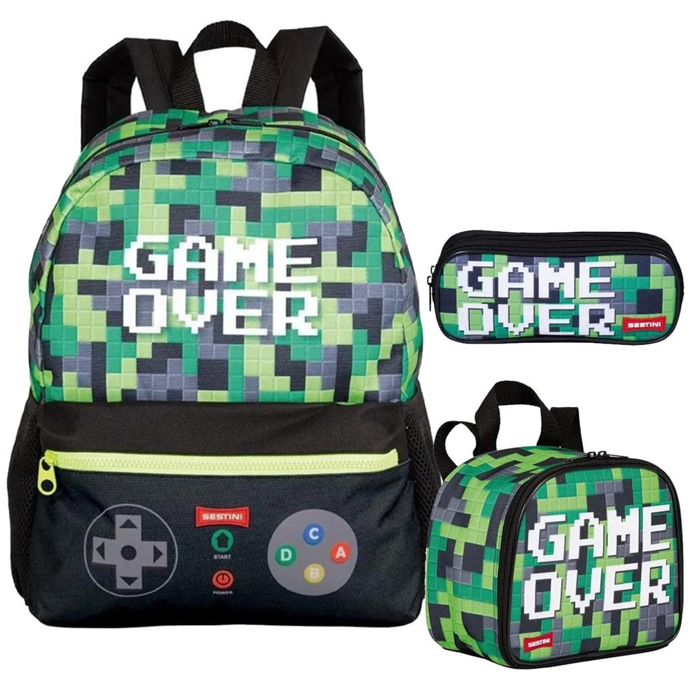 Minecraft Mochila Jogos de desenhos animados 3pcs Mochilas Escola Para  Meninas Meninos Set Primário Kid Alunos Alívio de Carga Mochilas