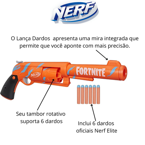 Brinquedo Lançador Nerf Fortnite Six Shooter em Promoção na Americanas