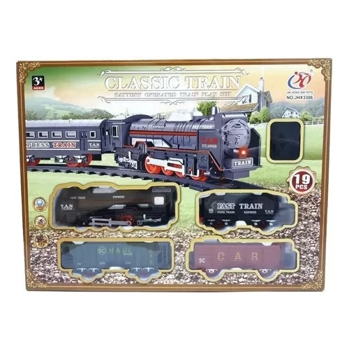 Trenzinho De Brinquedo Locomotiva Com Som E Luz Trem Trilhos em Promoção na  Americanas