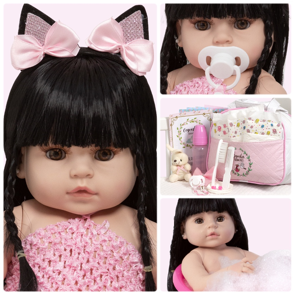 Boneca Bebê Reborn Silicone Menina Bailarina 22 Acessórios em Promoção na  Americanas