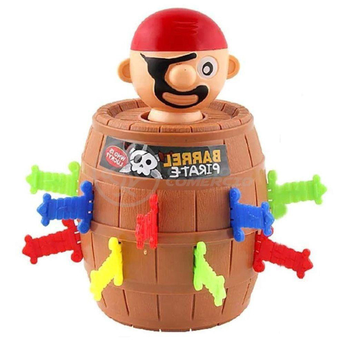 Jogo de Mesa Pula Pirata Barril Grande Brinquedo Infantil Criança