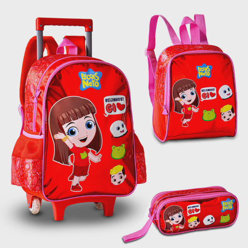 Mochila Infantil Escolar Luccas Neto Rodinha Aventureiros