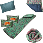 Kit 2 Colchonetes fa Colchões Kit Camping com Travesseiro 188x78cm Camuflado 7102