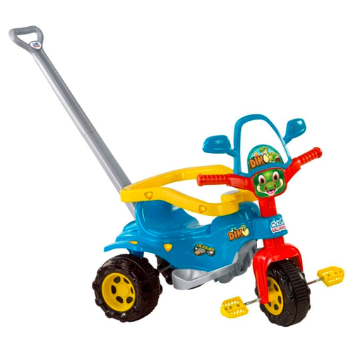 Triciclo Infantil Tico Tico Motoca Bebê com Haste para Empurrar e Proteção  Lateral Moto Infantil em Promoção na Americanas