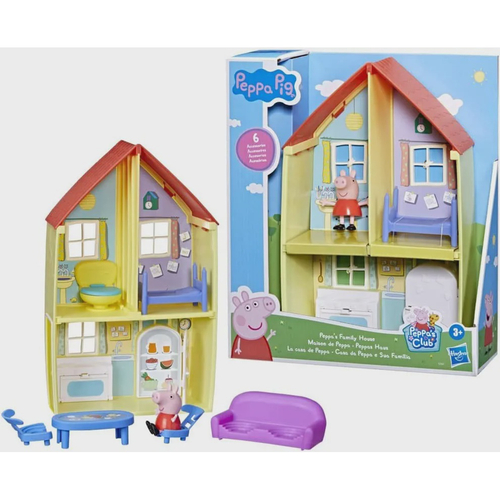 Casinha casa infantil mdf boneca Tema Peppa Pig com mini móveis