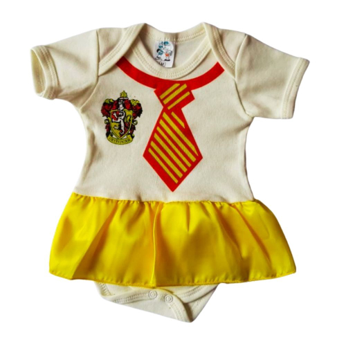 Body Roupa Bebê Harry Filme Speak Mandrake Potter Infantil  Cor:Branco;Tamanho:G