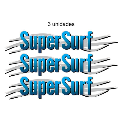 Emblema Adesivo Super Surf Saveiro Parati Gol 03/08 Cinza