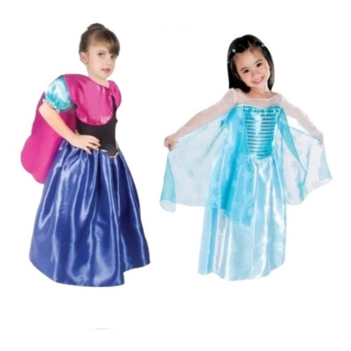 Vestido infantil Frozen 2 com Elsa e Anna na floresta em Promoção na  Americanas