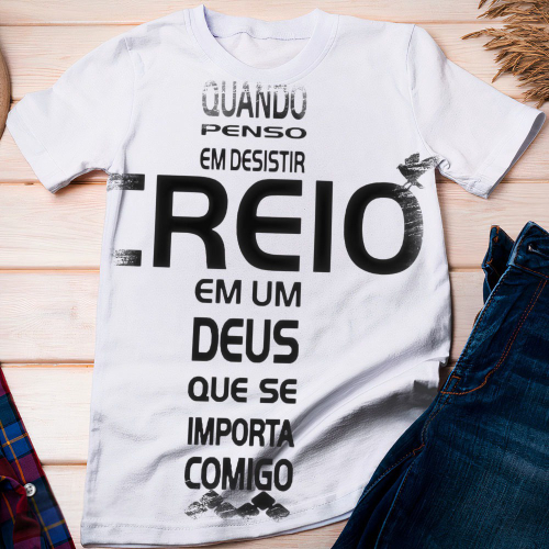 Camiseta com hot sale frases evangélicas