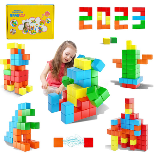 Blocos De Montar 140 Peças Brinquedo Didático Infantil