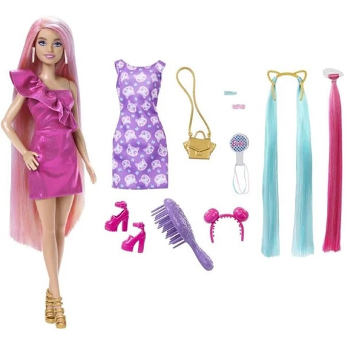 Boneca Barbie Fashionistas Menina Moderna Cabelo Azul - Roupa Fashion  Vestido Rosa Tênis Branco E Acessório Pochete - Número 143 - Mattel  Brinquedos em Promoção na Americanas