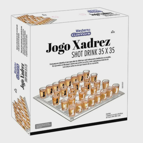 Jogo De Xadrez Tabuleiro E Peças De Vidro 20x20 Decoraçao