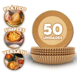 Protetor Fritadeira Airfryer 20 Cm Com 50 Papéis Descartáveis - Unyhome