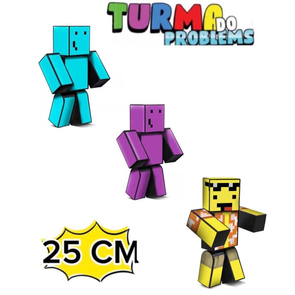 Boneco Melzinha 25 Cm Turma Problems Minecraft Algazarra