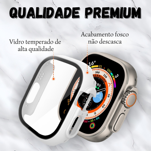 Capa Case Bumper 2in1 C Vidro Para Apple Watch Series 9 45mm