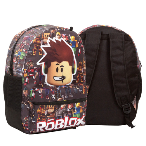 Mochila Escolar Bolsa Infantil Roblox Jogo Meninos Costas