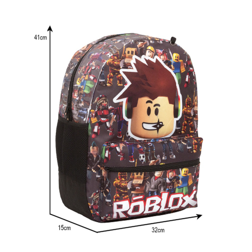 Mochila Infantil Masculina Preta Roblox Juvenil Costa Grande