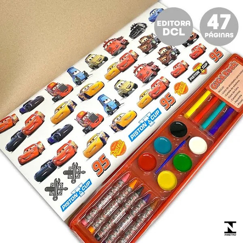 Kit Giga Book Carros Disney Pixar Para Colorir e Pintar dcl em Promoção na  Americanas