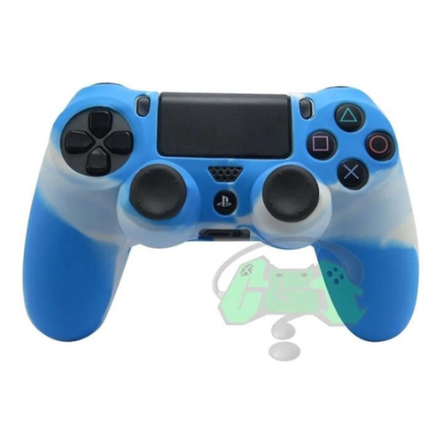 Capa Case Silicone Controle Ps5 + Par Grips Borracha Branca na