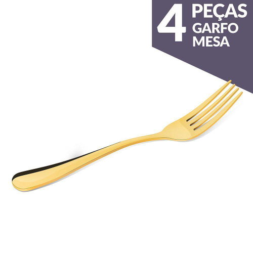 Garfo de Mesa Lovers Ouro