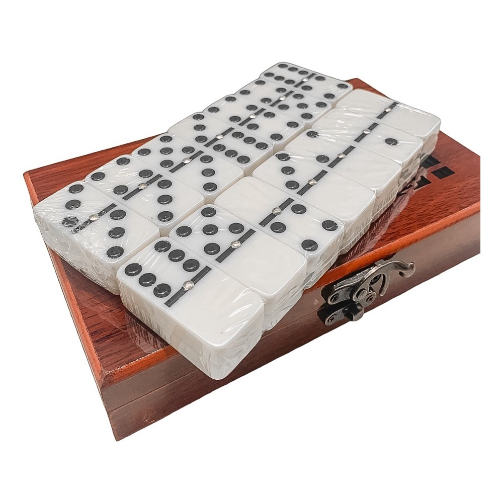 Jogo De Domino Profissional 28 Peças Caixa Luxo De Madeira