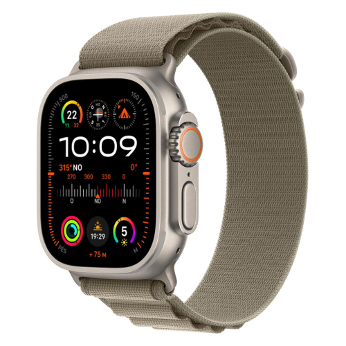 Apple Watch Ultra 2 GPS + Celular 49mm Caixa Titânio com Correia Loop Trail  Laranja/Bege M/L