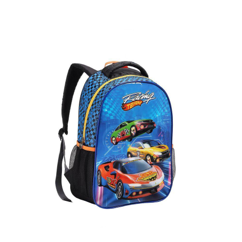 Mochila Escolar Rodinha Força 4 Race Infantil Carros Corrida