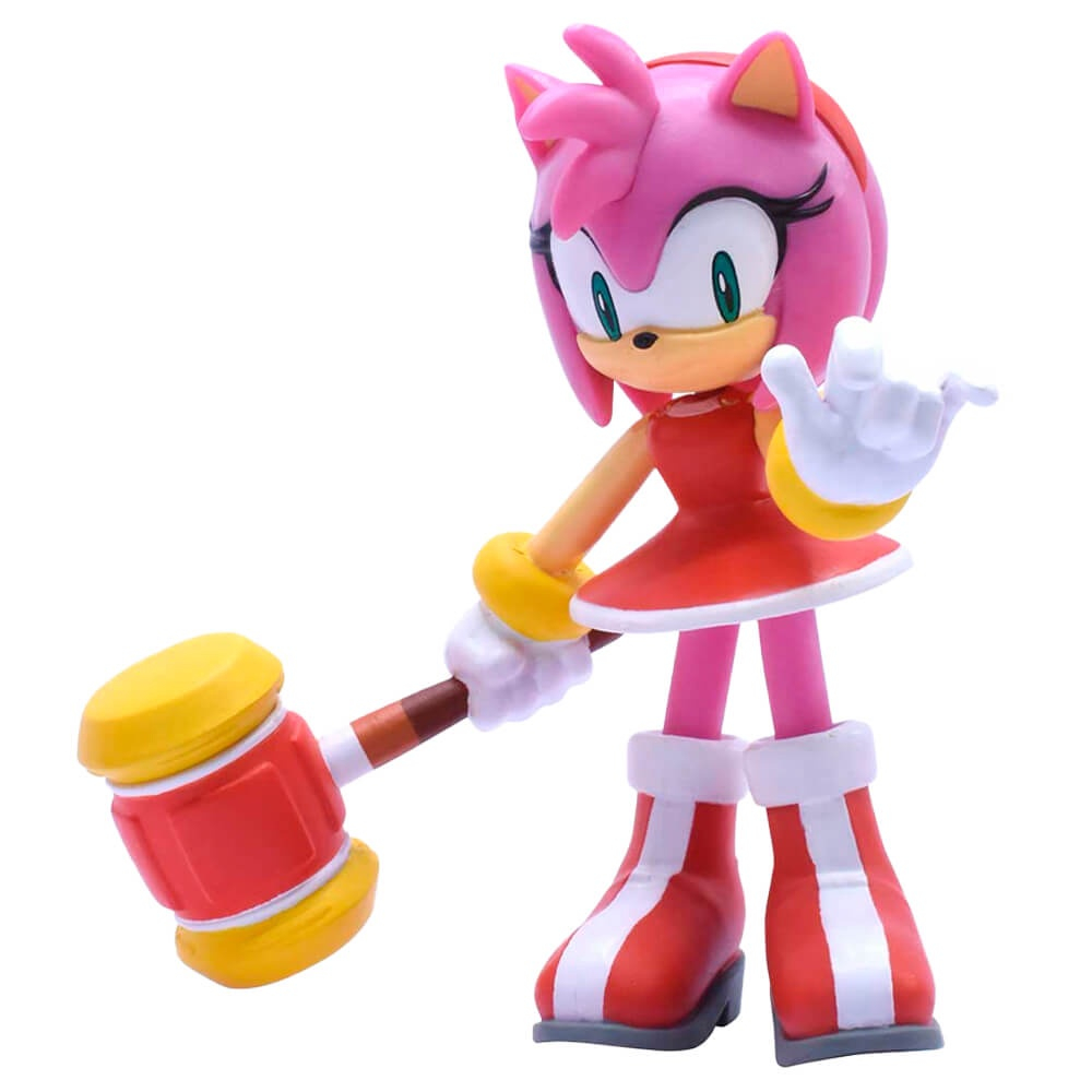 Sonic The Hedgehog Bonecos de 10 cm, Sonic Classic Sonic e Amy