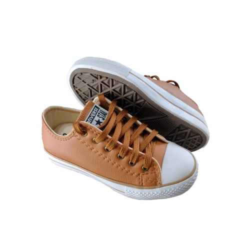 Tênis Infantil Converse All-Star Branco Couro Classico na EuroBabyKids