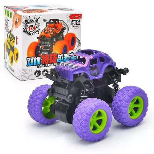 Caminhão monstro grande de quatro rodas infantil, carro flip de