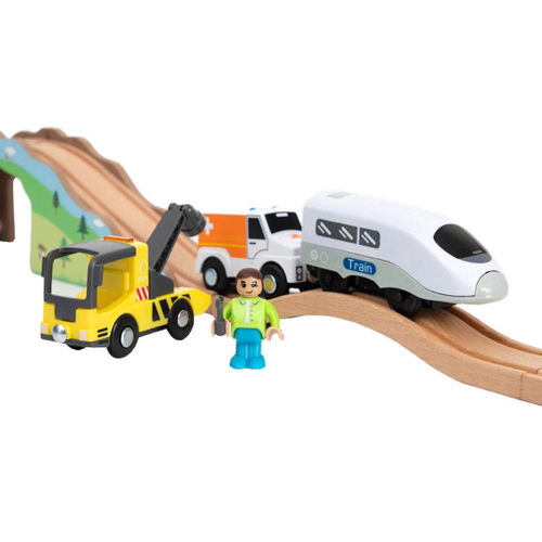 Locomotiva Trem Grande Trilhos 5 Vagões Brinquedo Infantil no Shoptime