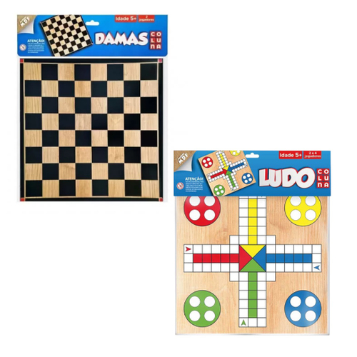 Jogo Ludo Tabuleiro De Mesa Pinos Em Madeira mdf Tradicional