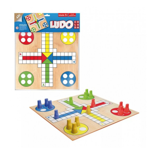 Jogo de Tabuleiro Ludo Solapa MDF Pais e Filhos Brinquedos - Jogos