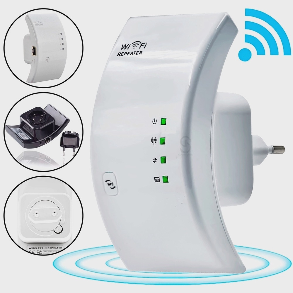 Repetidor De Sinal Wifi Expansor Wireless 600m Internet Cor Branco