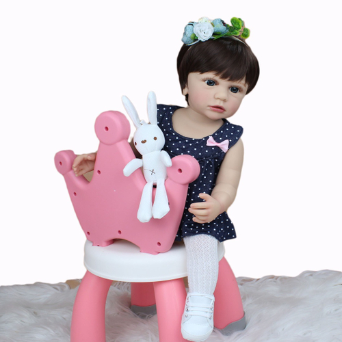 Boneca Bebê Reborn 55cm Corpo Silicone baby princesa em Promoção