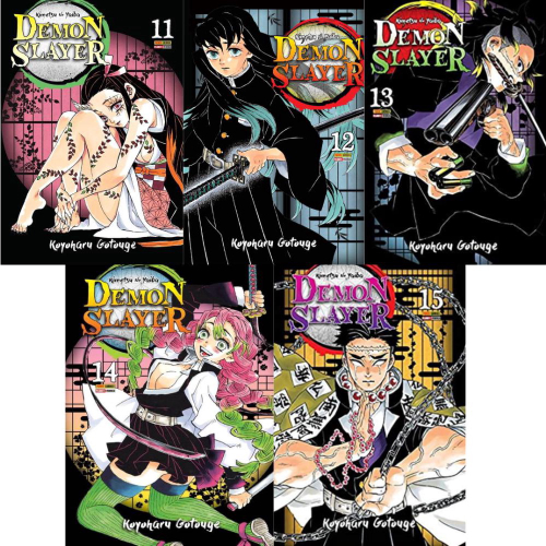 Demon Slayer, Kimetsu No Yaiba Mangá Volume 12 Ao 15 - KIT