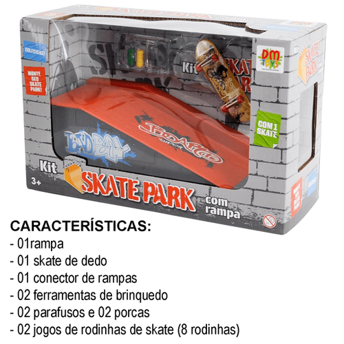 Skate De Dedo 02 Unidades Skate Park Diversos Modelos Dm Toys