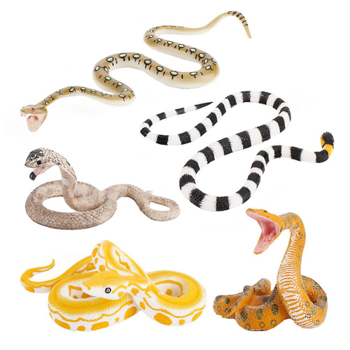 5 pe as de simula o falsa colorida realista Snake Toy Snake