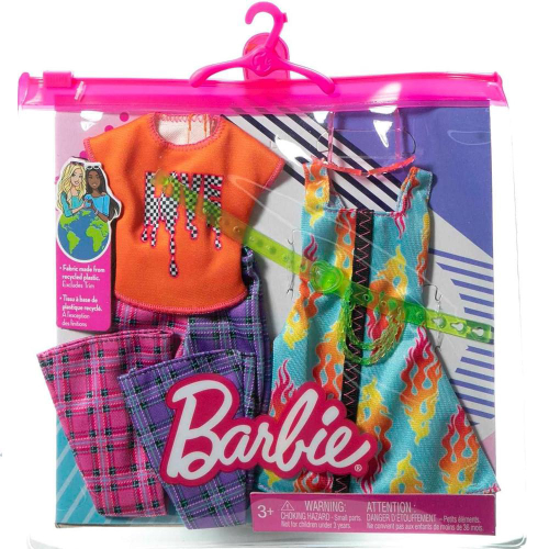 Roupinha Ken da Barbie Roupas e Acessórios - Jaqueta Xadrez e Shorts Jeans  - Pack Mattel