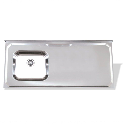 Pia Inox 430 1,00m Esquerda Lisa Standard - Inoxsul em Pia Inox 430 1,00m Esquerda Lisa Standard - Inoxsul em