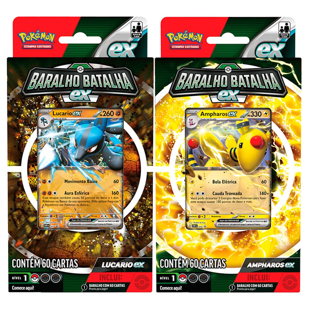 Pokemon Cartas - Baralho Batalha Ex - Lucario - MP Brinquedos