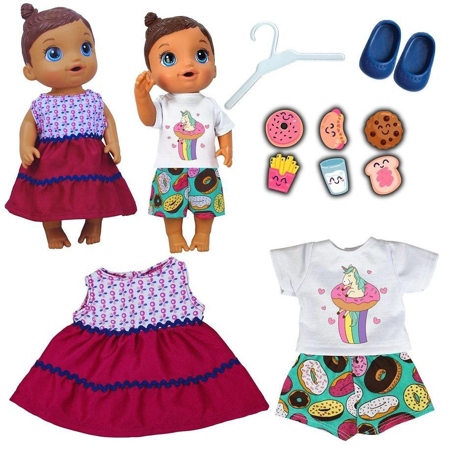 Roupa boneca Baby Alive kit com 5 peças