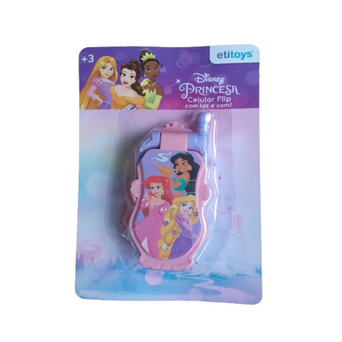 Celular Brinquedo Flip Princesa Disney Rosa Azul, Lojas Torra