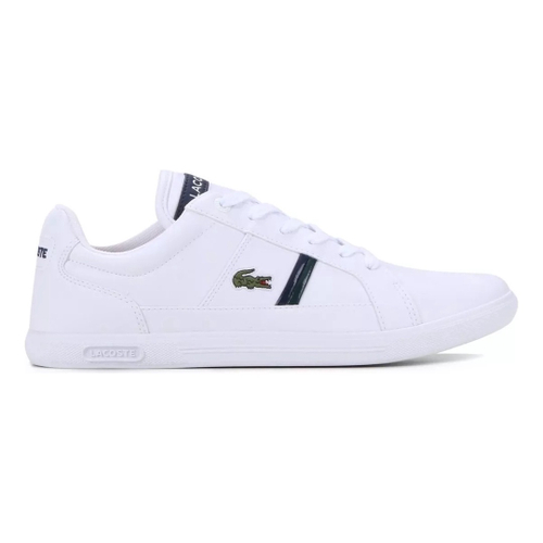 Lacoste Tênis infantil Game Advance em couro - Branco+Verde