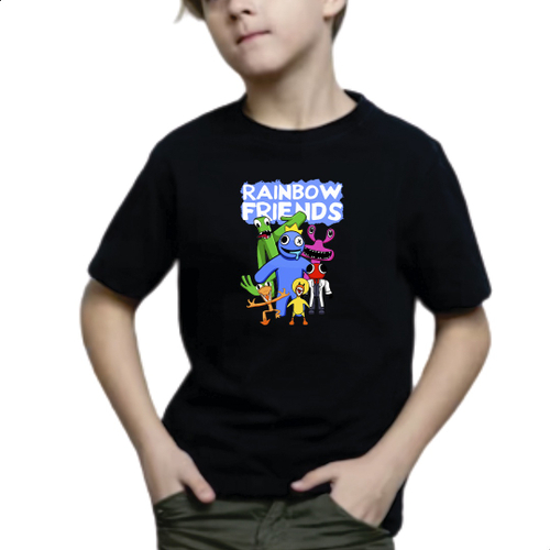 Camiseta Infantil Babão Rainbow Friends Blue Turma Roblox Juvenil