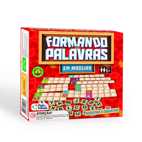 Jogo Educativo De Alfabetização Formando Palavras Em Madeira em Promoção na  Americanas