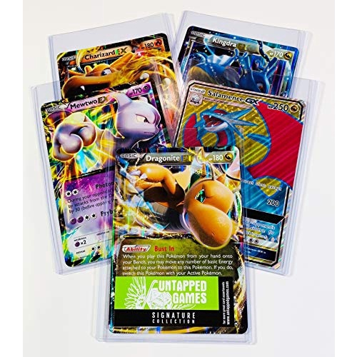 Kit com 3 Cartas Pokemon Mega Ex : Charizard + Mewtwo X + Rayquaza, Cartinhas Pokémon, Lote Cartas Pokemon