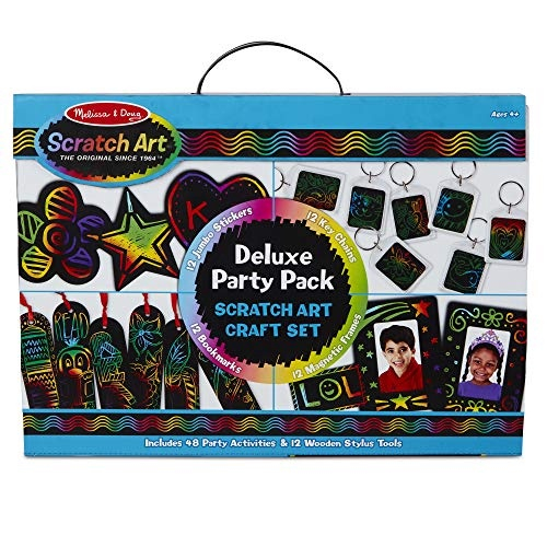 Melissa Doug Scratch Art Deluxe Party Pack Craft Set 12
